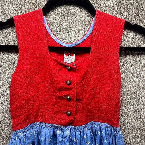 Vintage Salzburg-Wien Dress Womens 12 Traditional Folk Classic Button Austria - Picture 4 of 10